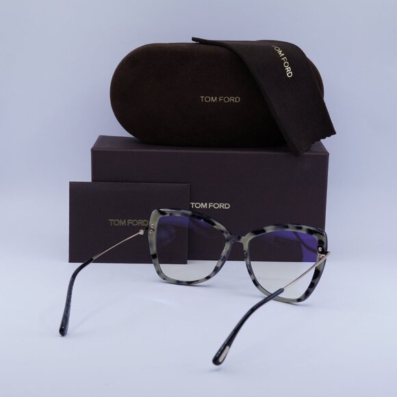 Tom Ford FT5882-B 005 Butterfly Eyeglasses 55mm - Black Gold - Picture 4 of 9